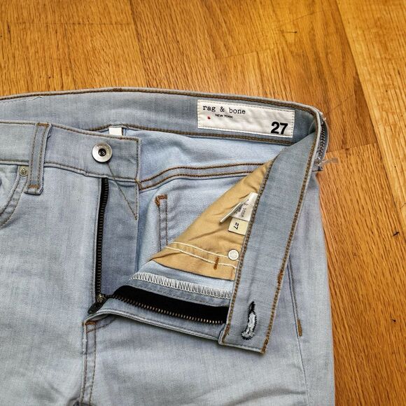 Rag & Bone Women's Dre Skinny Jeans Clean Chaseys Blue Light Mid Denim 27 NWT - Picture 9 of 16